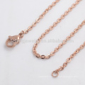 2.3mm 18" rose gold stainless steel rolo chain for locket, fashion necklaces 2015 for men